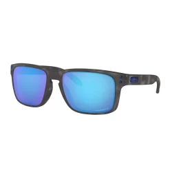 Oakley Holbrook Sunglasses With Matte Black Tortoise Frame & Prizm Sapphire Polarized Lenses.