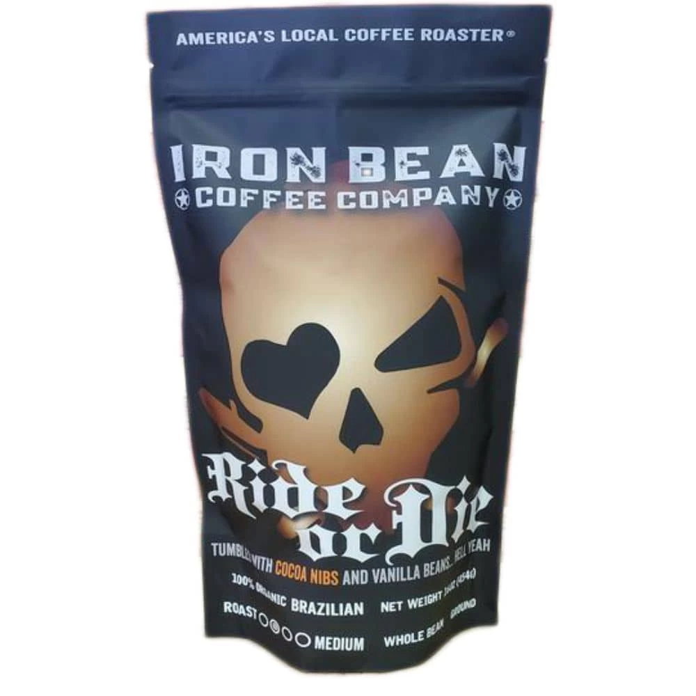 Iron Bean Coffee Ride Or Die 1 Lbs Bag. 1 Iron Bean Coffee Ride Or Die 1 Lbs Bag.