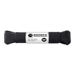 Rothco Polyester 550 Paracord 100 Ft Black.