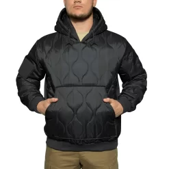 Rothco Quilted Military Woobie Hoodie. -We Bring Outdoor tactical gear shop to Life. SH4532 BLK 1500 2