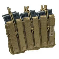 Shellback Tactical Triple Stacker Open Top M4 Mag Pouch. -We Bring Outdoor tactical gear shop to Life. SHELLBACKTACTICAL SBT 3300 CT COYOTE 2 1