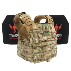 Shellback Tactical Banshee Elite 2.0 Lightweight Armor System With Level III LON-III-P Plates.