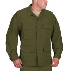 Propper 100% Cotton Ripstop BDU Coat. -We Bring Outdoor tactical gear shop to Life. SR179 OD 1500 1