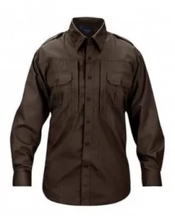 Propper Men's Lightweight Tactical Long Sleeve Shirt F5312. -We Bring Outdoor tactical gear shop to Life. SR822 BRN 330 1