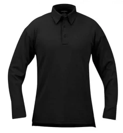 Propper Men's ICE Performance Long Sleeve Polo. -We Bring Outdoor tactical gear shop to Life. ST283 BLK 330 1