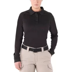 First Tactical Women's Long Sleeve Performance Polo. -We Bring Outdoor tactical gear shop to Life. SW2340 MS BLK 1500 1
