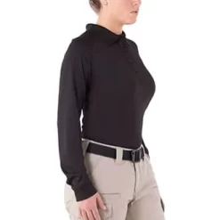First Tactical Women's Long Sleeve Performance Polo. -We Bring Outdoor tactical gear shop to Life. SW2340 MS BLK 330 2
