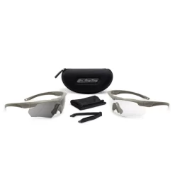 ESS Crossbow 2X Sunglasses Kit. -We Bring Outdoor tactical gear shop to Life. USPT EW7018 TAN SMKCLR 1500 1 1