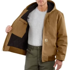 Carhartt Duck Quilted Flannel-Lined Active Jacket. -We Bring Outdoor tactical gear shop to Life. USPT JC492 DKBN 1500 6